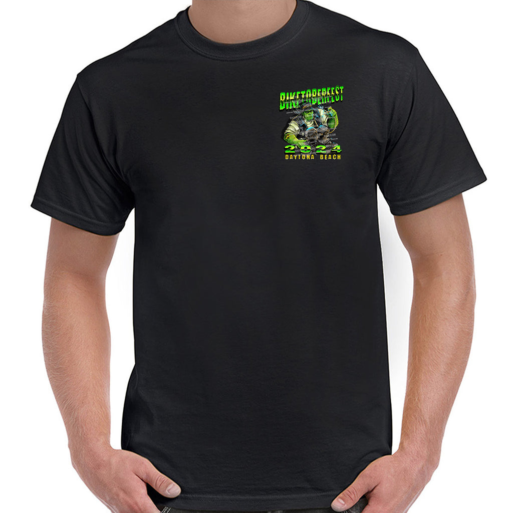 2024 Biketoberfest Daytona Beach Twisted Frankenstein T-Shirt