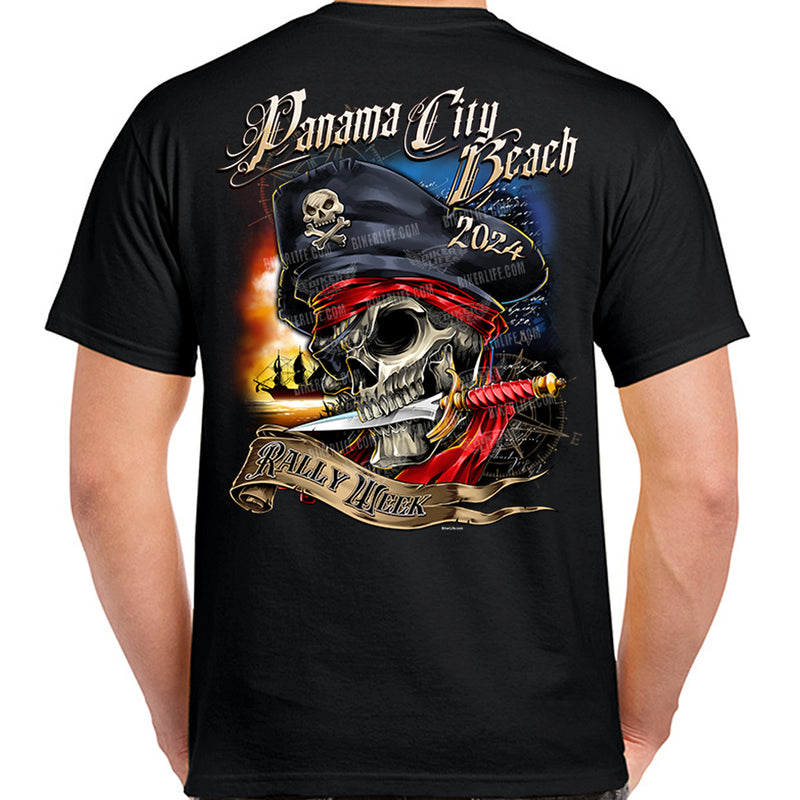 2024 Panama City Beach Rally Week Pirate Dagger T-Shirt