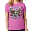 Ladies Missy Cut 2024 Panama City Beach Rally Week Freedom Eagle Rose T-Shirt