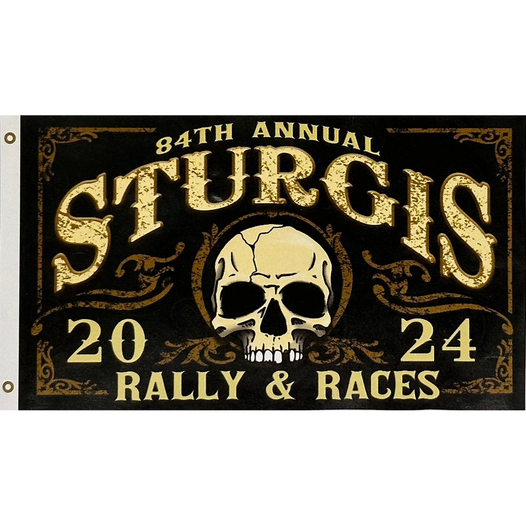 2024 Sturgis Rally Skull 84th Annual Flag