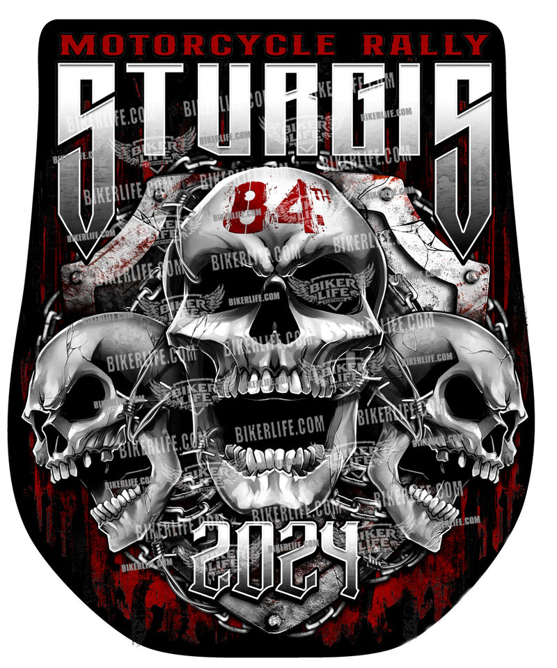 2024 Sturgis Motorcycle Rally Chained Shield Sticker