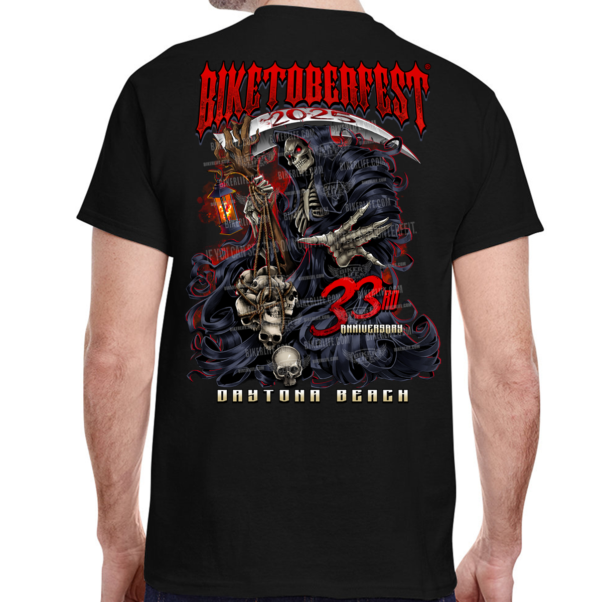 T-Shirt 2025 Biketoberfest Daytona Beach Grim Reaper – BIKER LIFE