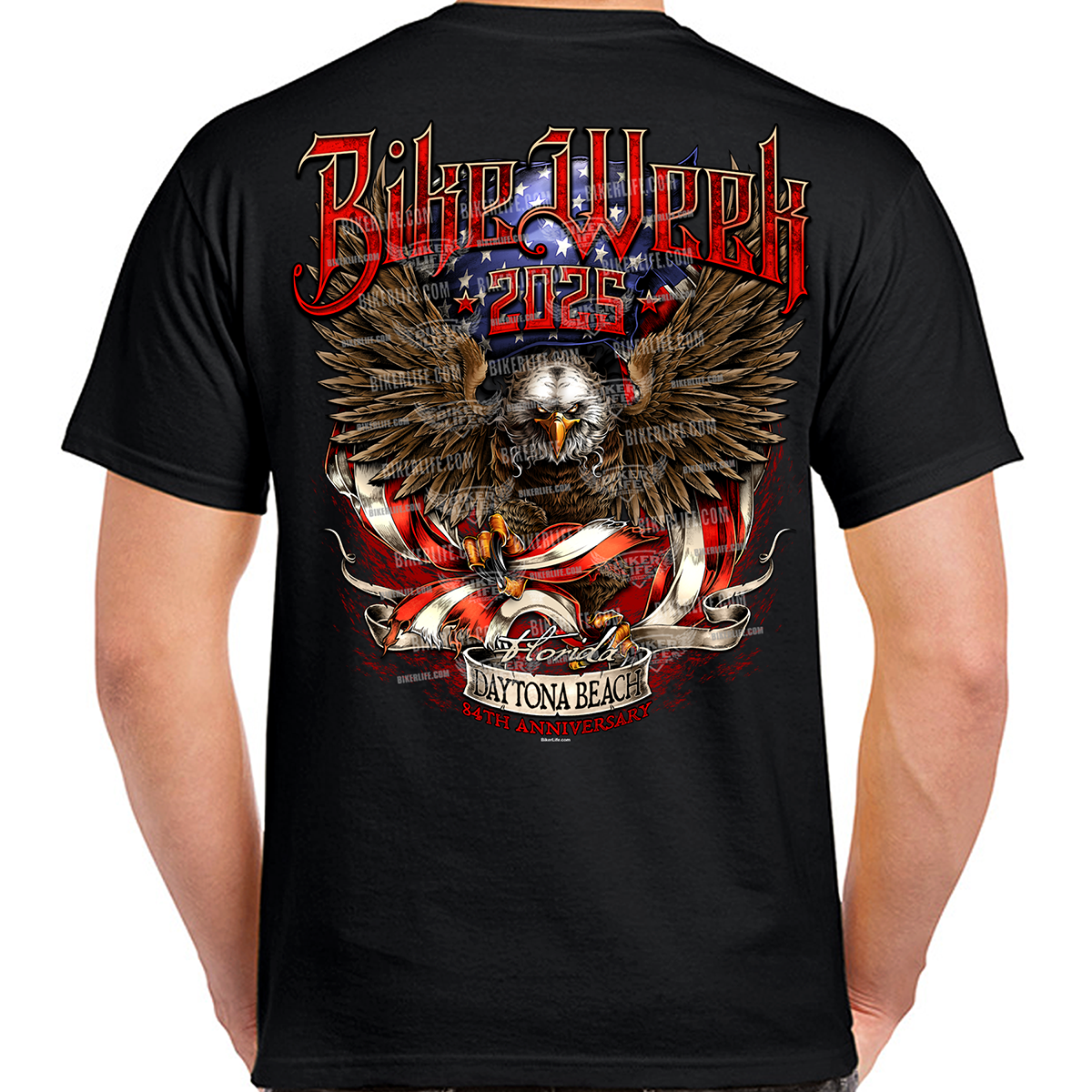 2025 Bike Week Daytona Beach Heroic Eagle TShirt BIKER LIFE CLOTHING