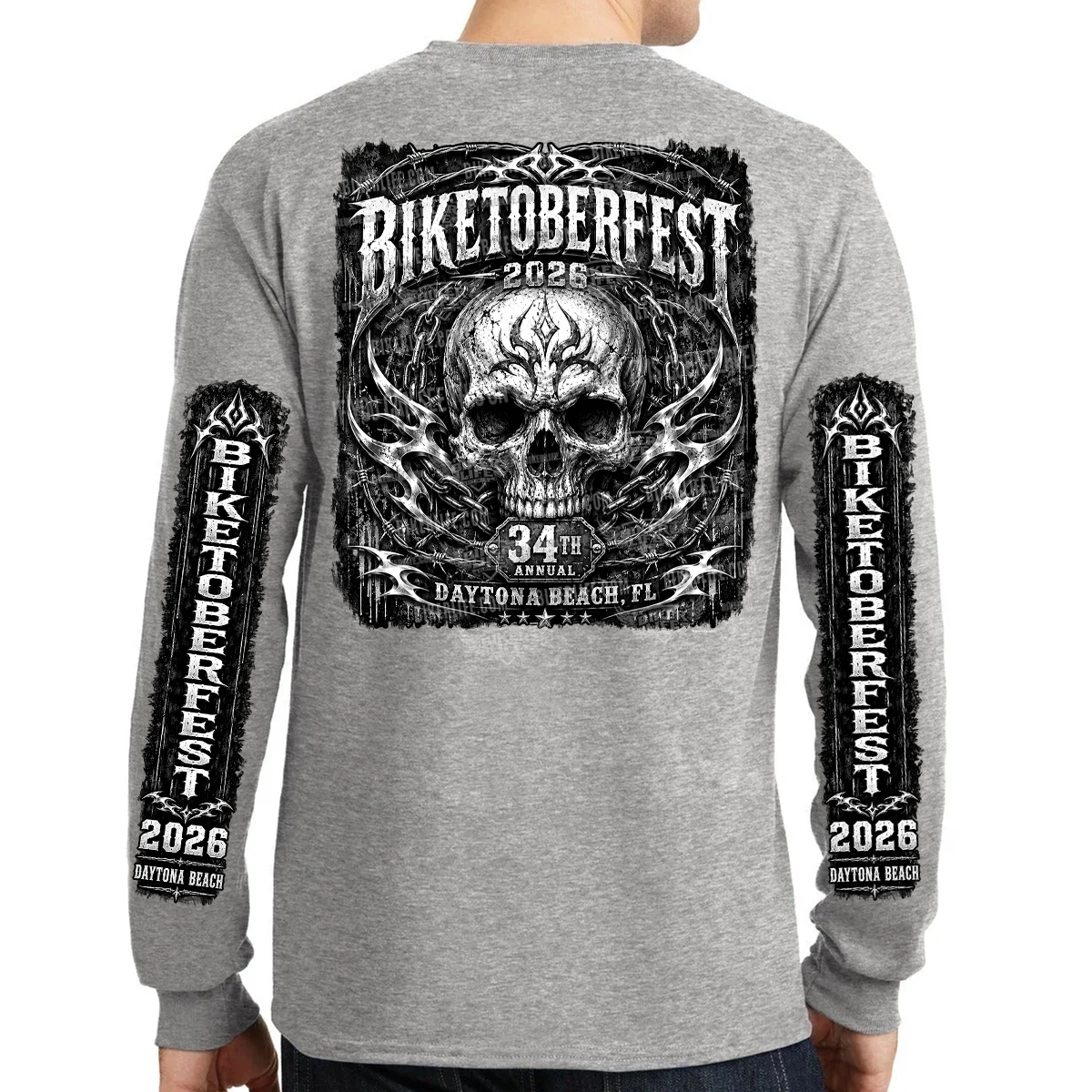 Long Sleeve 2026 Biketoberfest Daytona Beach Iron Skull