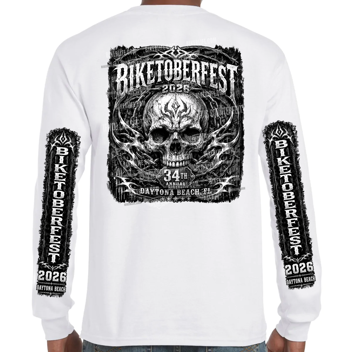 Long Sleeve 2026 Biketoberfest Daytona Beach Iron Skull