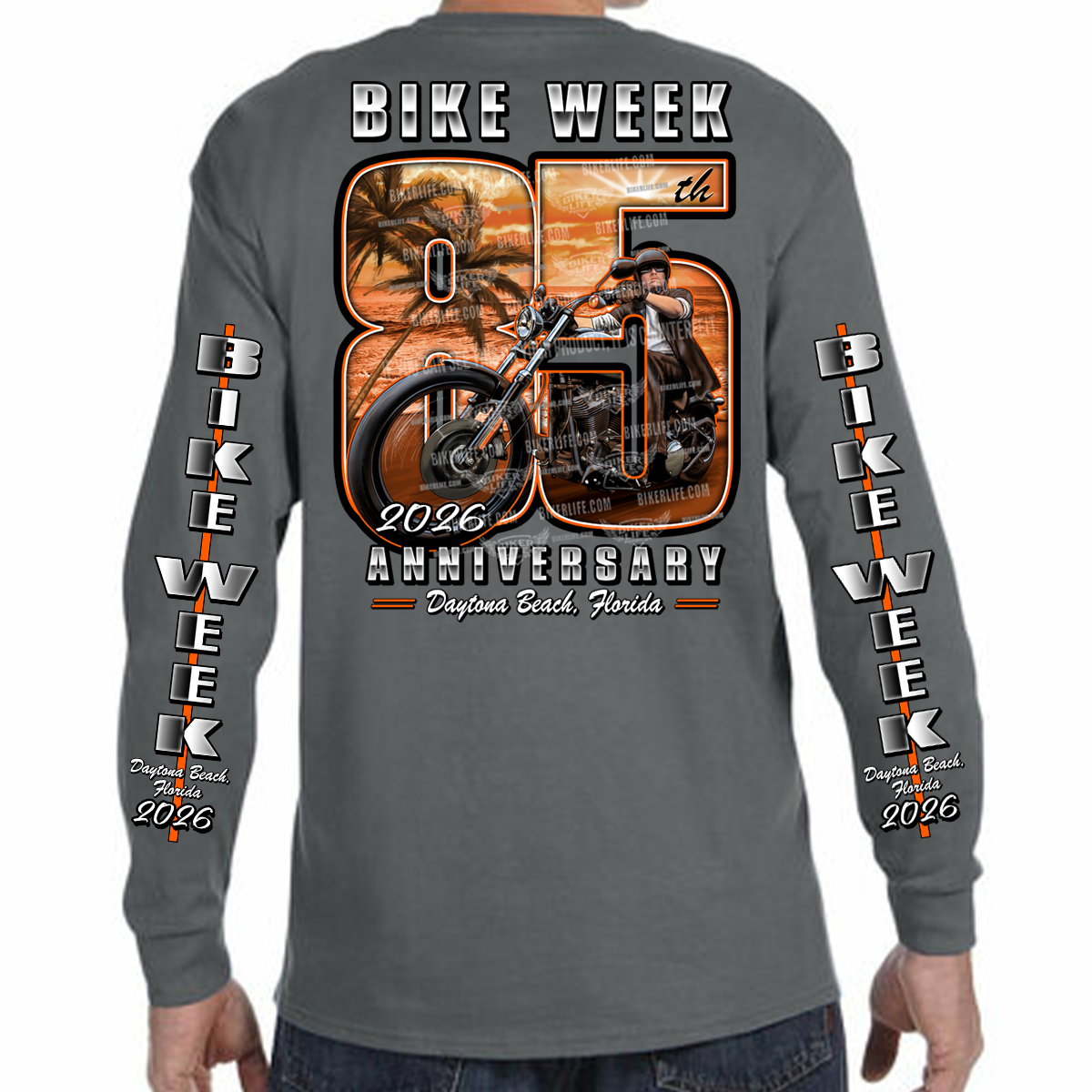 Long Sleeve 2026 Bike Week Daytona Beach 85th Scene Limited Edition