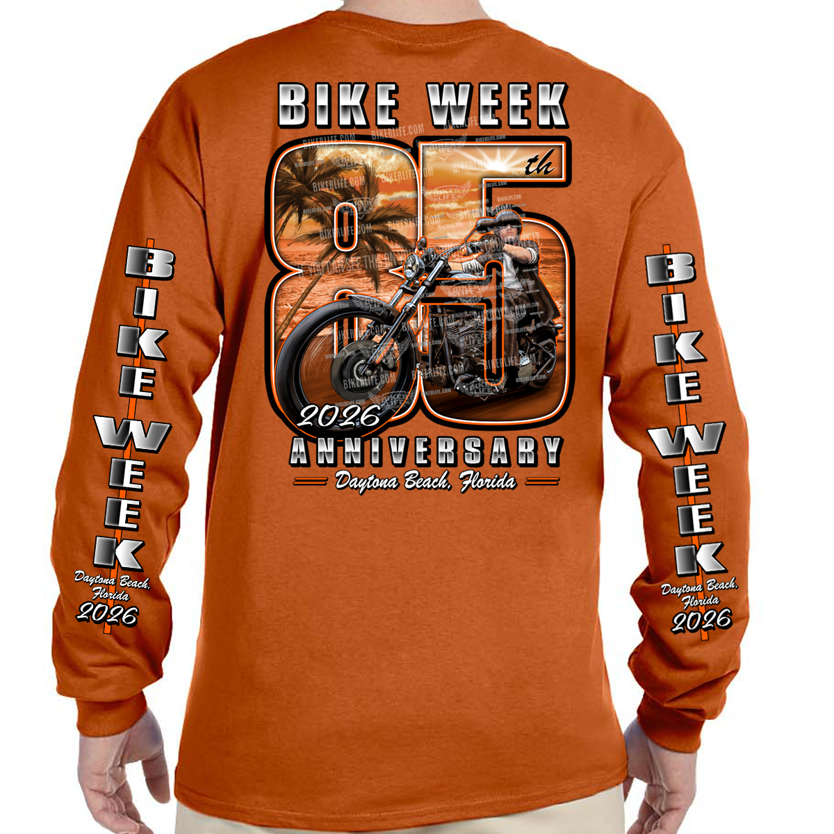 Long Sleeve 2026 Bike Week Daytona Beach 85th Scene Limited Edition