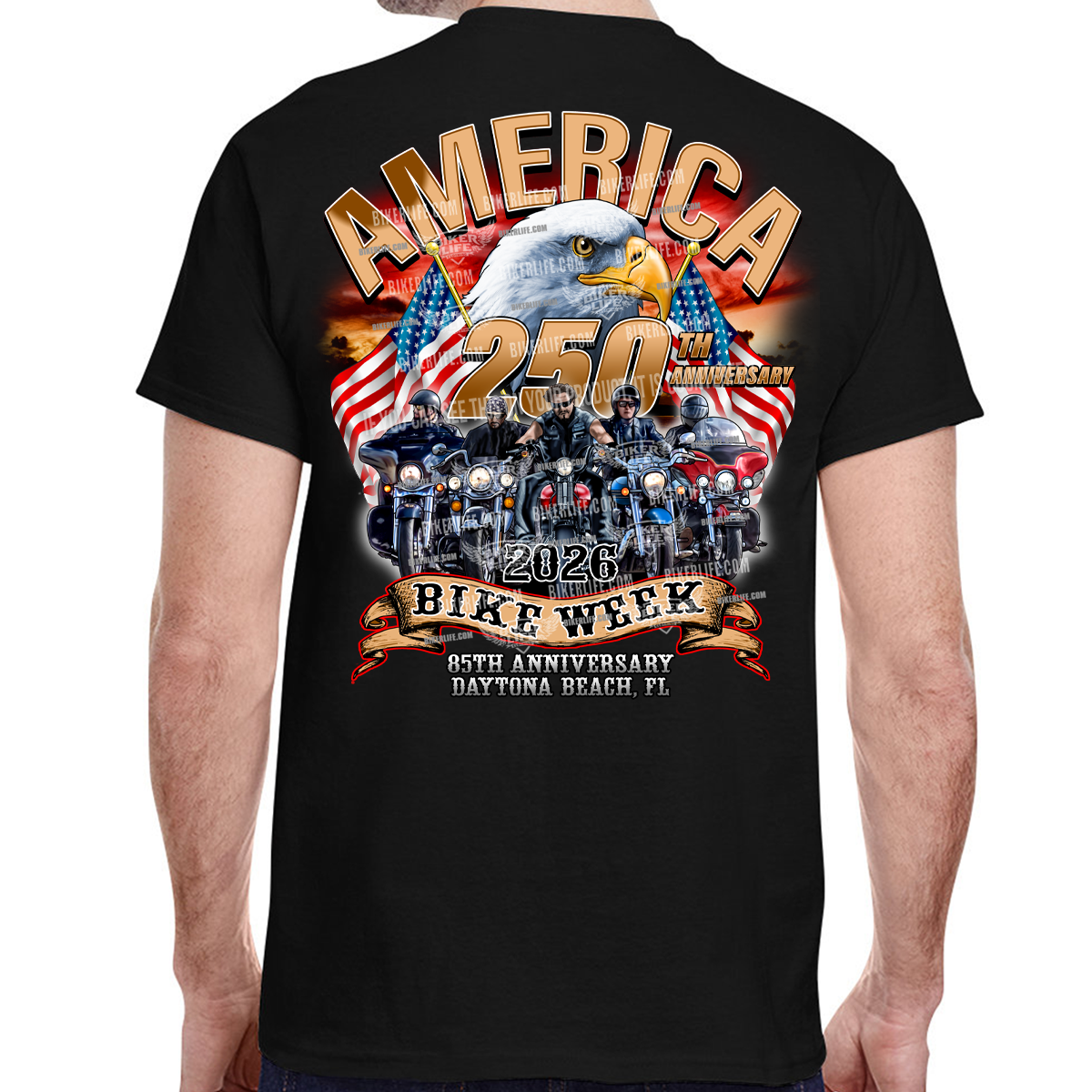 T-Shirt 2026 Bike Week Daytona Beach America Strong