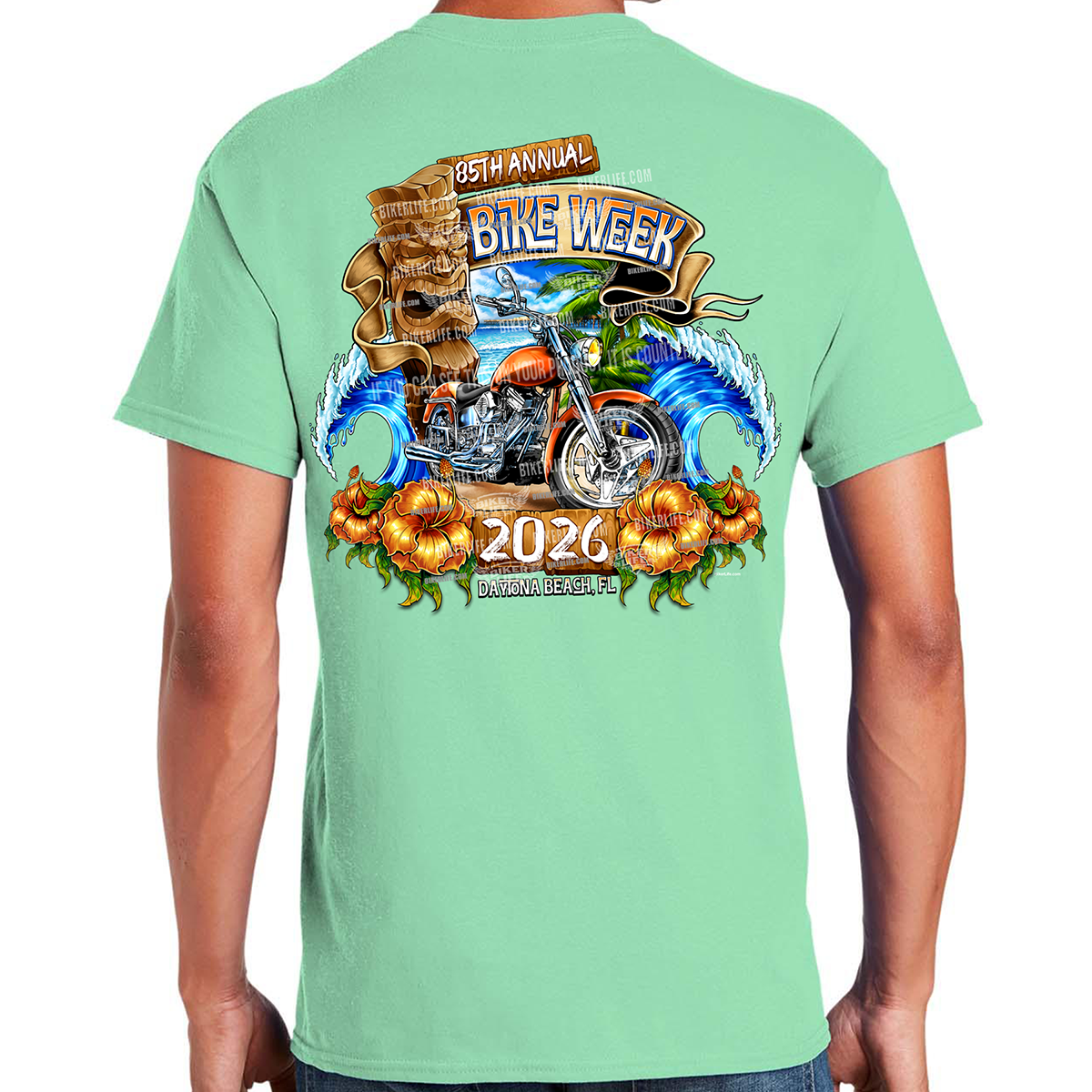 T-Shirt 2026 Bike Week Daytona Beach Tiki Beach