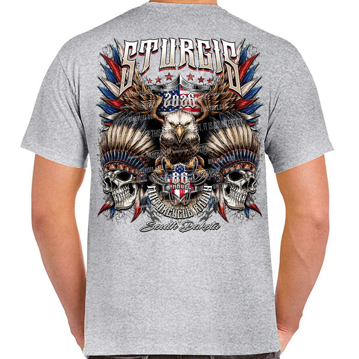 T-Shirt 2026 Sturgis Motorcycle Rally Indian Freedom Eagle