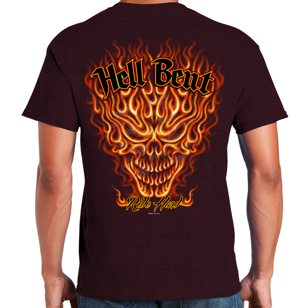 Hell Bent Flaming Skull T-Shirt
