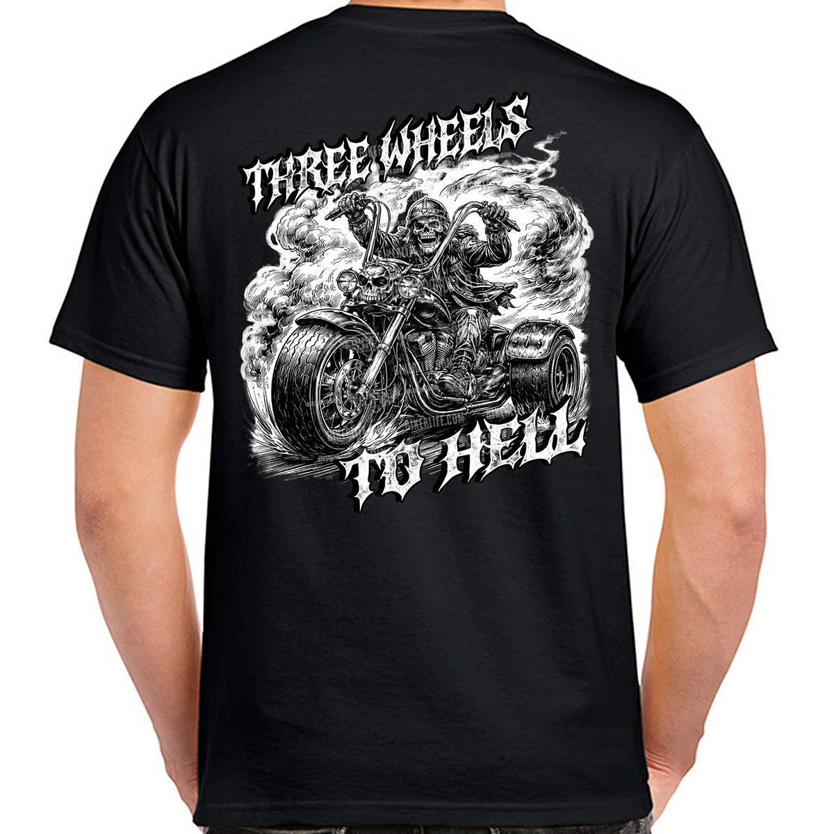 T-Shirt Three Wheels to Hell