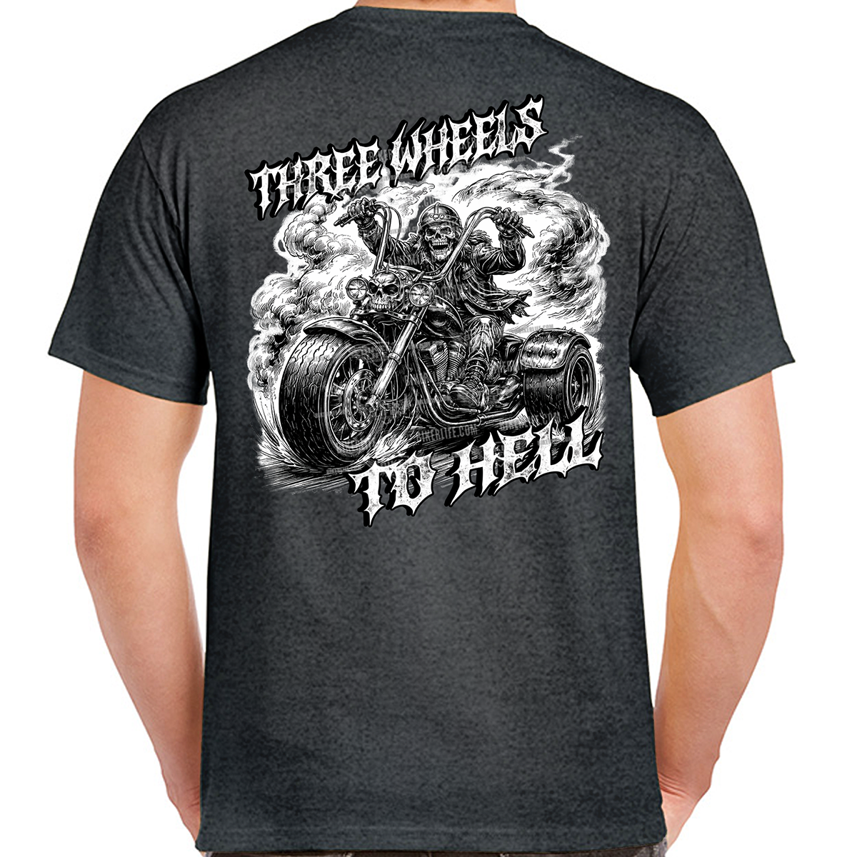 T-Shirt Three Wheels to Hell