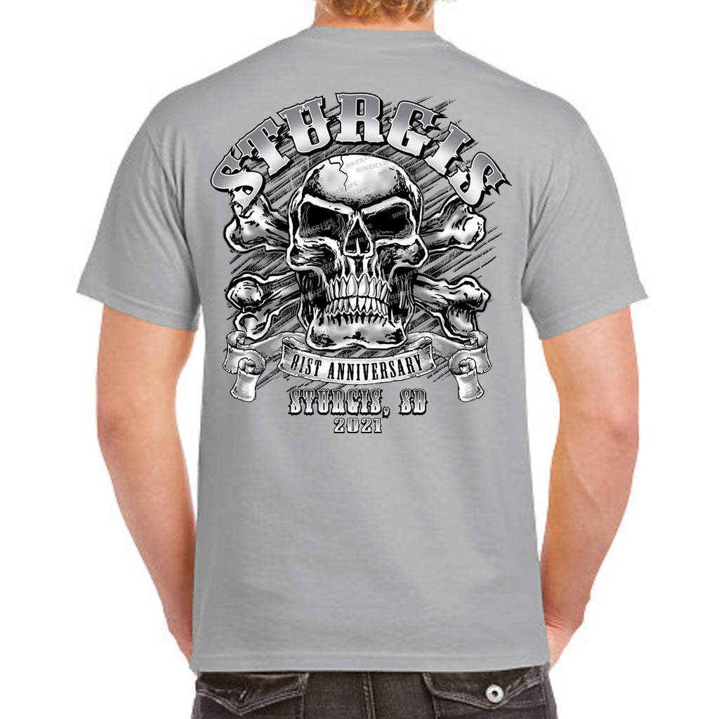 2021 Sturgis Motorcycle Rally Crossbones Skull T-Shirt