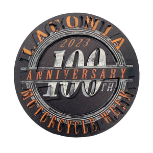 2023 Laconia Motorcycle Week Circle Year Wooden 3D Magnet