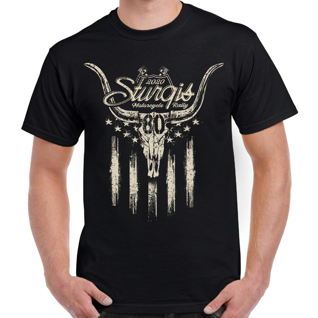 2020 Sturgis Motorcycle Rally Flag Steer T-Shirt
