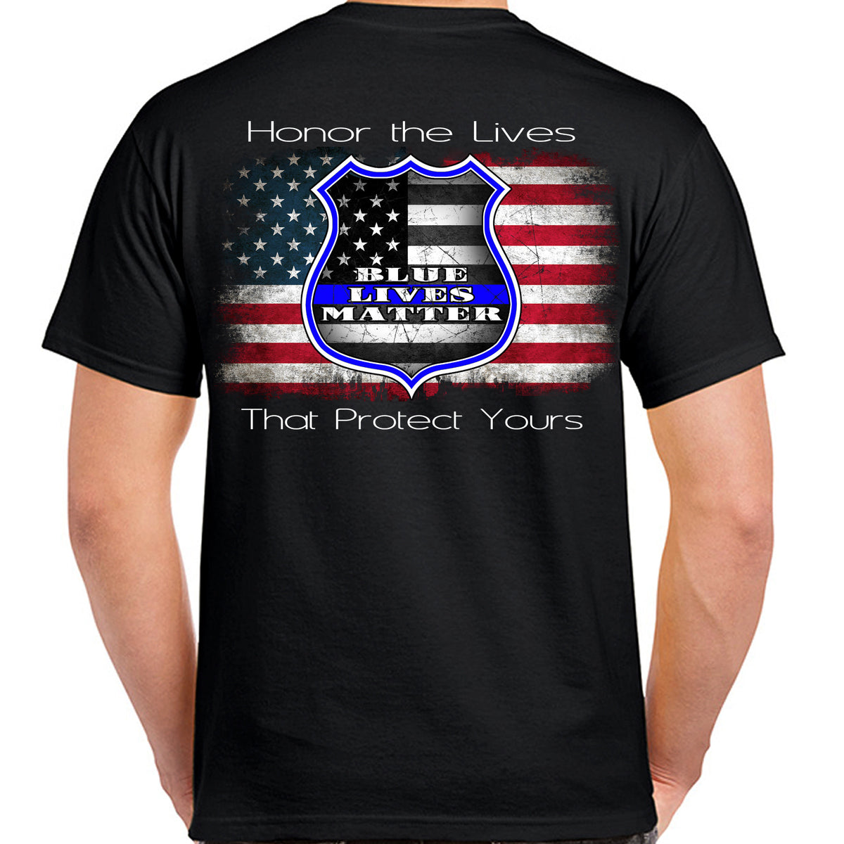Blue Lives Matter T-Shirt Black / 5XL / REGULAR