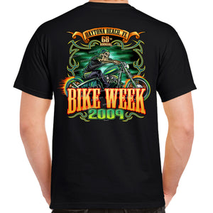 Nostalgia 2009 Bike Week Daytona Beach SkellRider T-Shirt