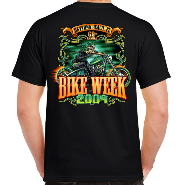 Nostalgia 2009 Bike Week Daytona Beach SkellRider T-Shirt – Biker