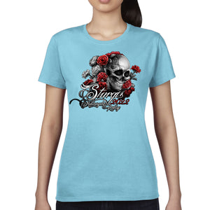 Ladies 2022 Sturgis Motorcycle Rally Memento Mori T-Shirt