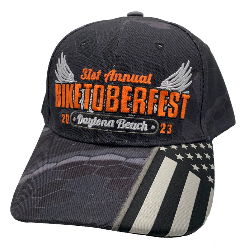 2023 Biketoberfest Daytona Beach Hexa Grid Wings Hat