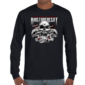 2023 Biketoberfest Daytona Beach Chained Shield Long Sleeve T-Shirt