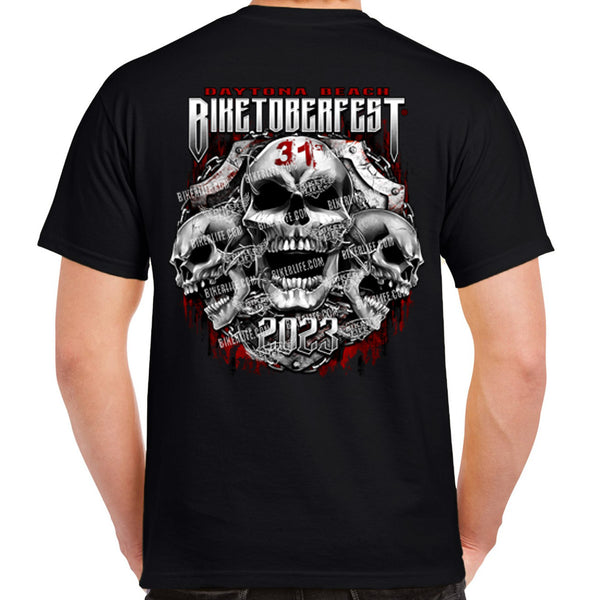 2023 Biketoberfest Daytona Beach Chained Shield TShirt Biker Life