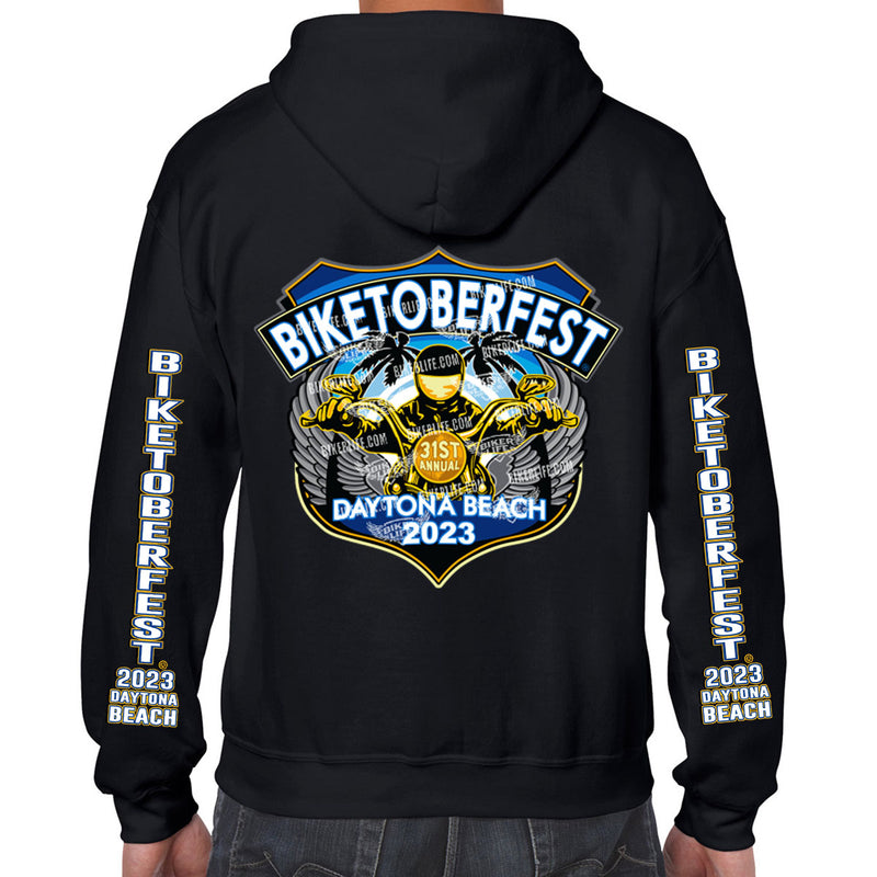 2023 Biketoberfest Daytona Beach Official Logo Zip Up Hoodie