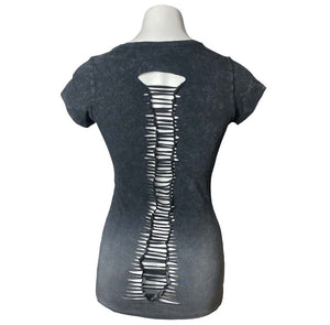 Ladies 2023 Myrtle Beach Bike Rally Here To Party Faded Cut & Tie V-Neck