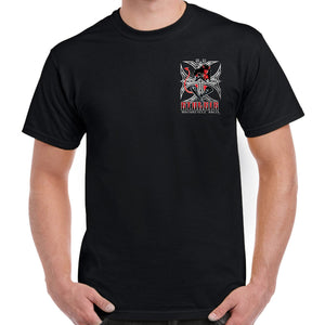 2023 Sturgis Motorcycle Rally Crossed Devil Chick T-Shirt