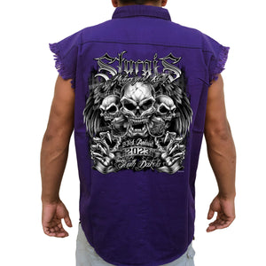 2023 Sturgis Motorcycle Rally Bones N Chrome Cut-Off Denim