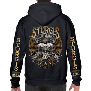 2023 Sturgis Motorcycle Rally Flying V Twin Eagle Pull-Over Hoodie
