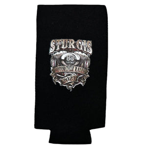 2023 Sturgis Motorcycle Rally Rustic Ribboned Engine Tall Can Koozie