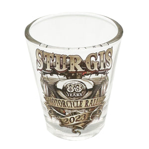 2023 Sturgis Motorcycle Rally Rustic Ribboned Engine Shot Glass