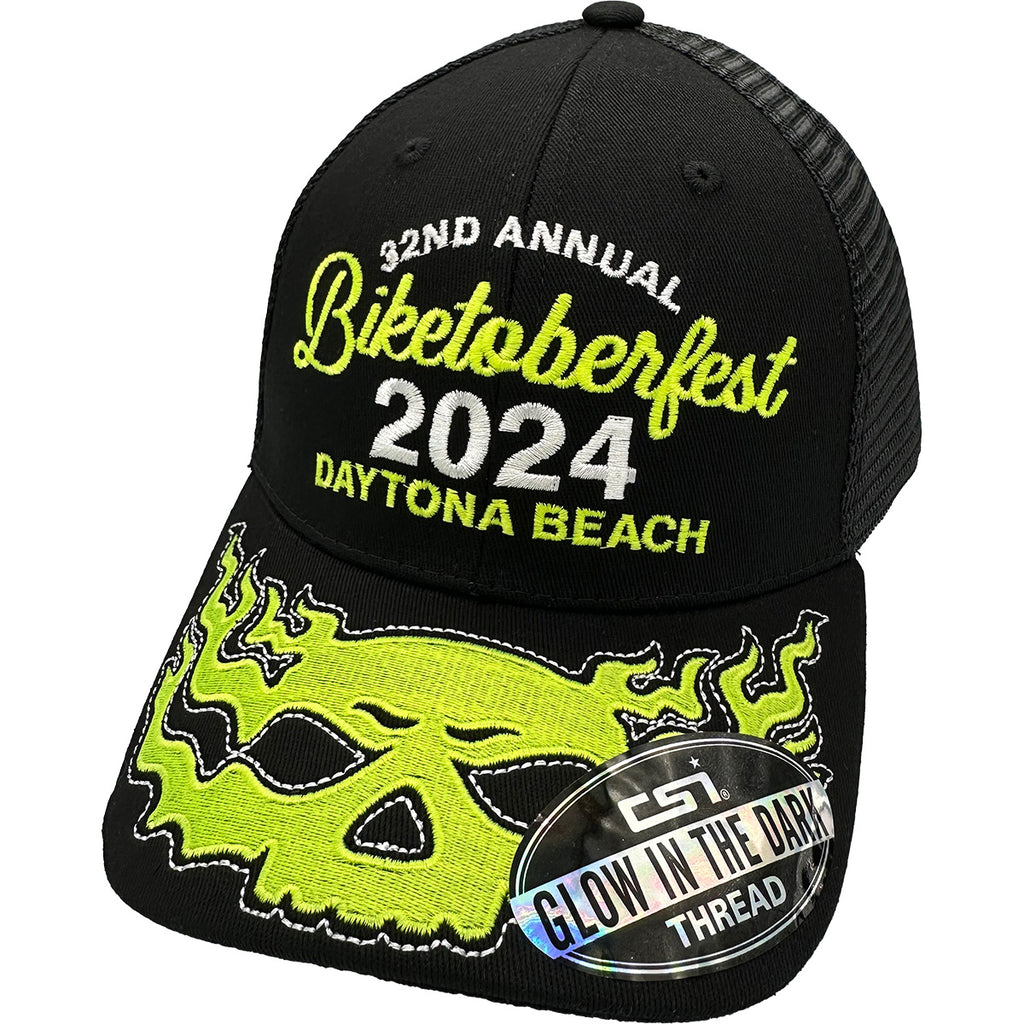 2024 Biketoberfest Daytona Beach Embroidered Glow Hat