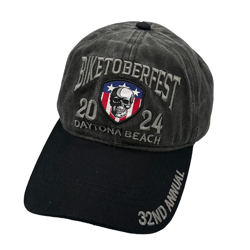 2024 Biketoberfest Daytona Beach Skull Flag Hat