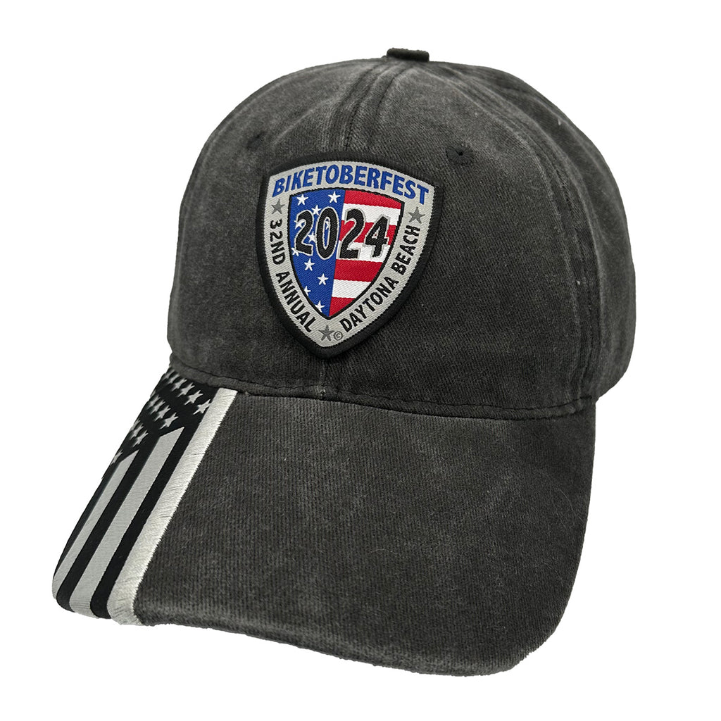 2024 Biketoberfest Daytona Beach Shield Flag Hat