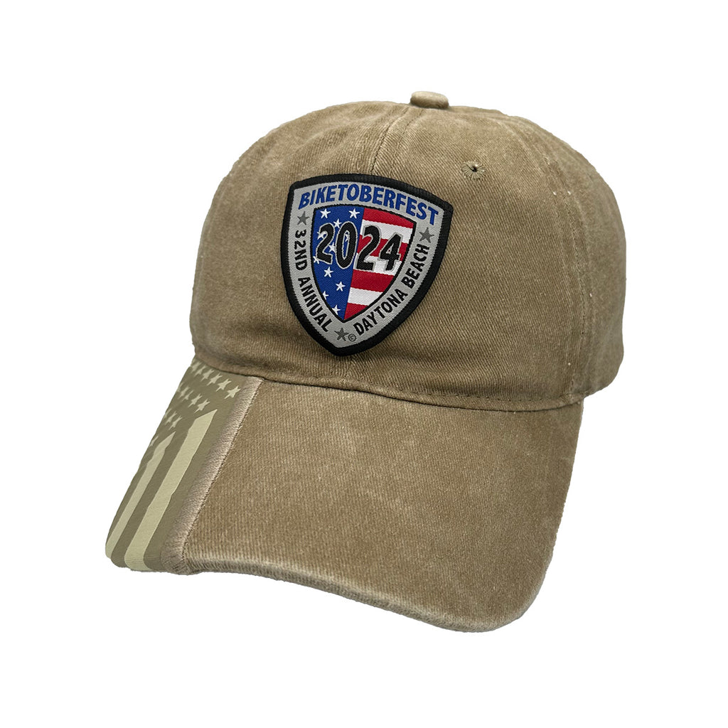 2024 Biketoberfest Daytona Beach Shield Flag Hat