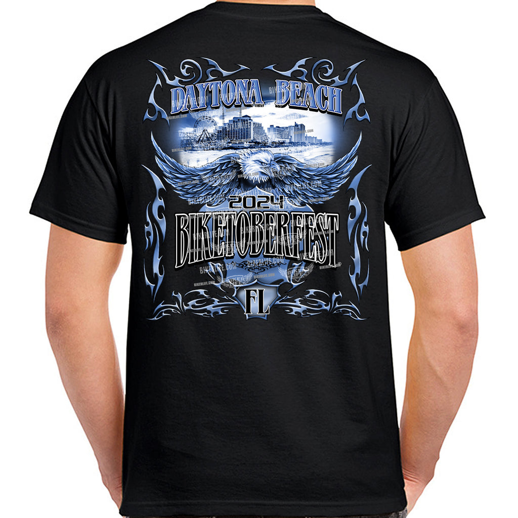 2024 Biketoberfest Daytona Beach Blue Eagle T-Shirt