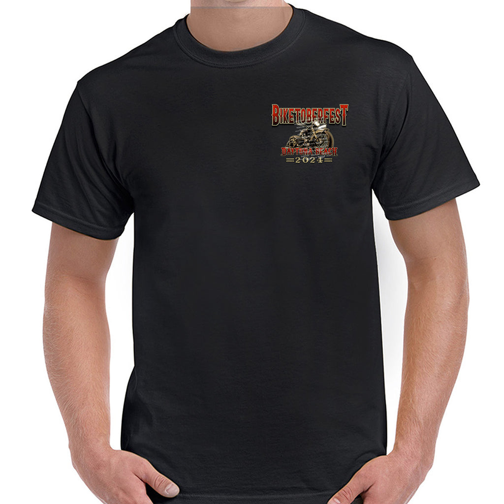 2024 Biketoberfest Daytona Beach Vintage Map T-Shirt