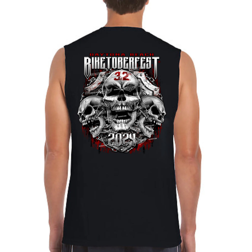 2024 Biketoberfest Daytona Beach Chained Shield Muscle Shirt