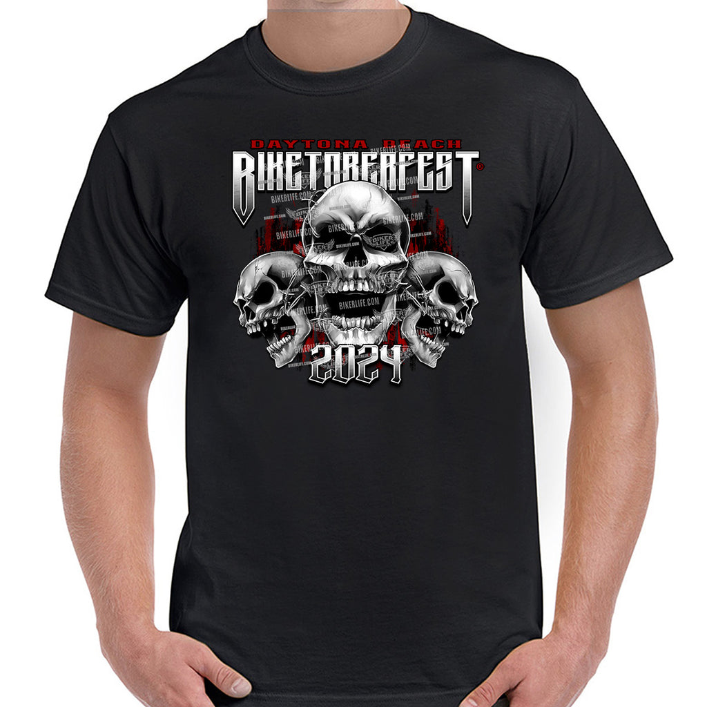 2024 Biketoberfest Daytona Beach Chained Shield T-Shirt