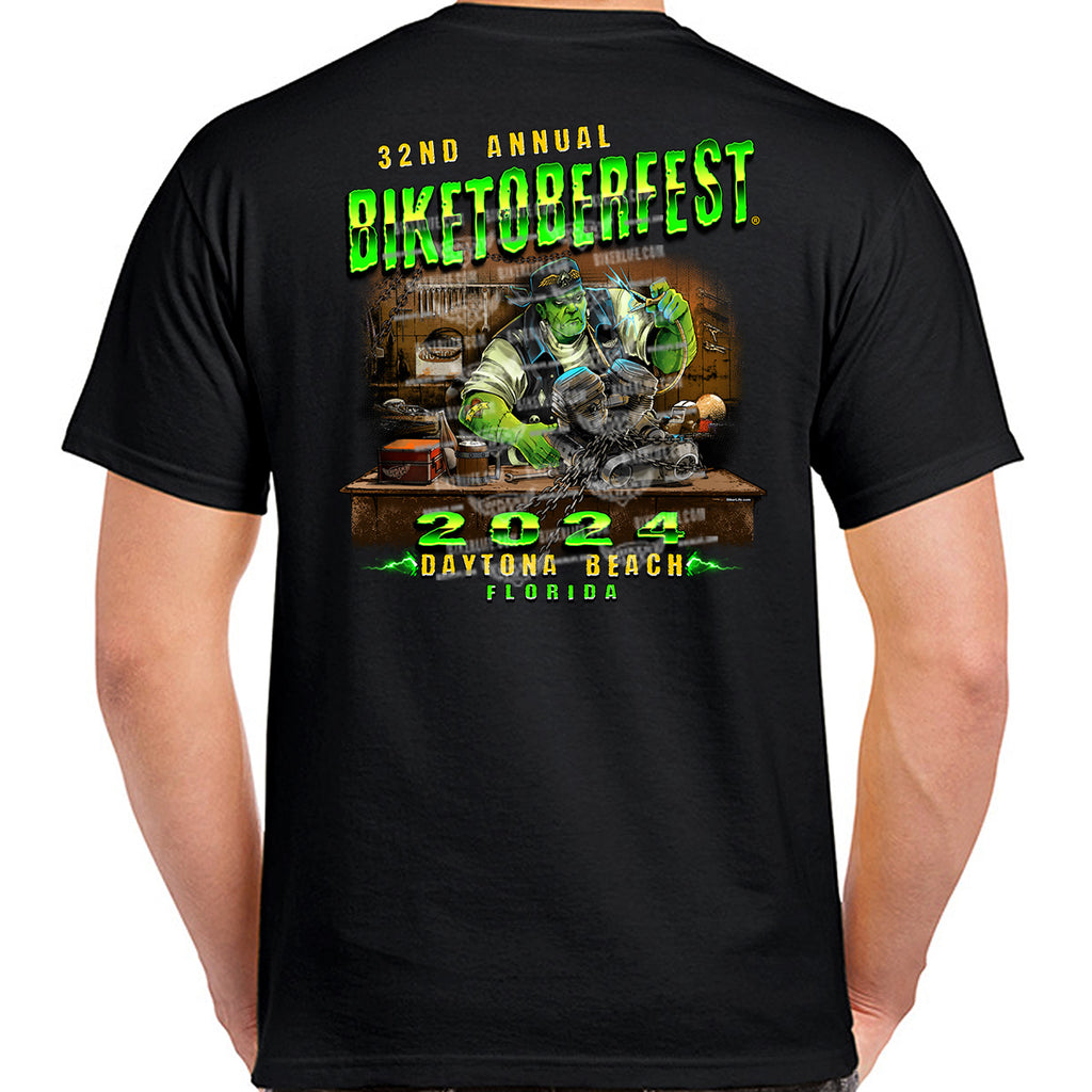 2024 Biketoberfest Daytona Beach Twisted Frankenstein T-Shirt
