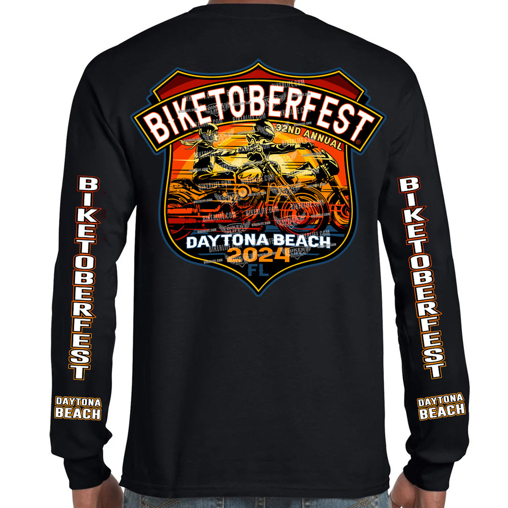 2024 Biketoberfest Daytona Beach Official Logo Long Sleeve T-Shirt