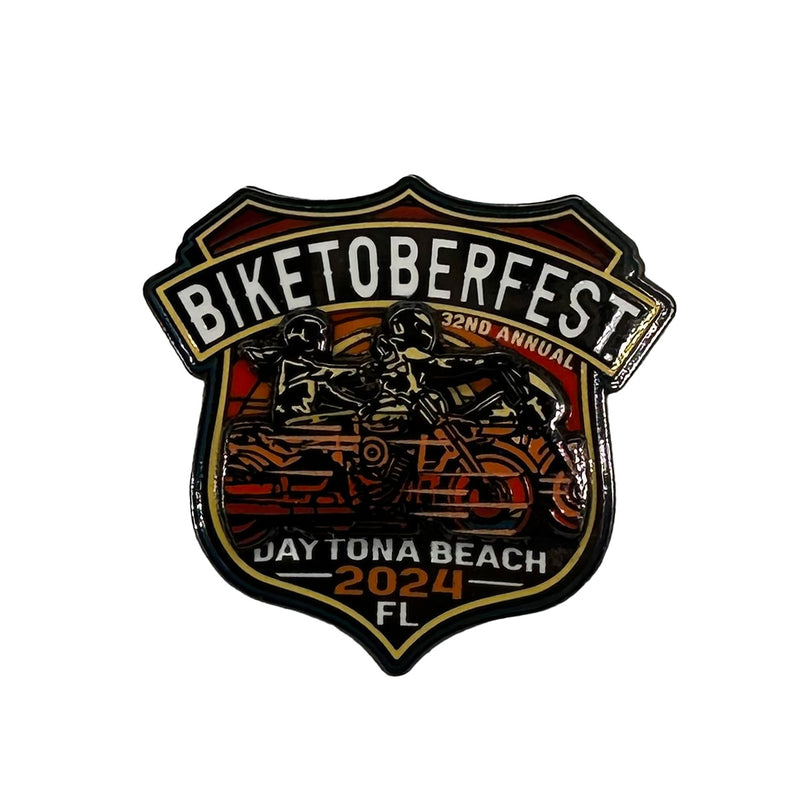 2024 Biketoberfest Daytona Beach Official Logo Pin Biker Life Clothing