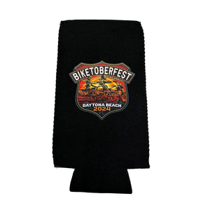 2024 Biketoberfest Daytona Beach Official Logo Tall Can Koozie