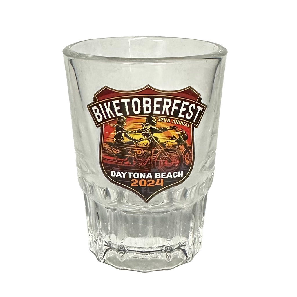 2024 Biketoberfest Daytona Beach Official Logo Whiskey Shot Glass