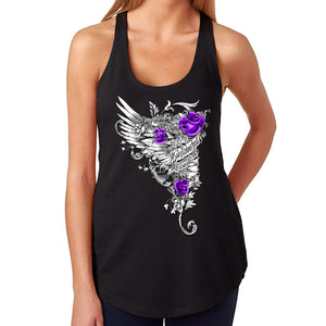 Ladies Jr. Cut 2024 Biketoberfest Daytona Beach Winged Rose Racerback Tank Top