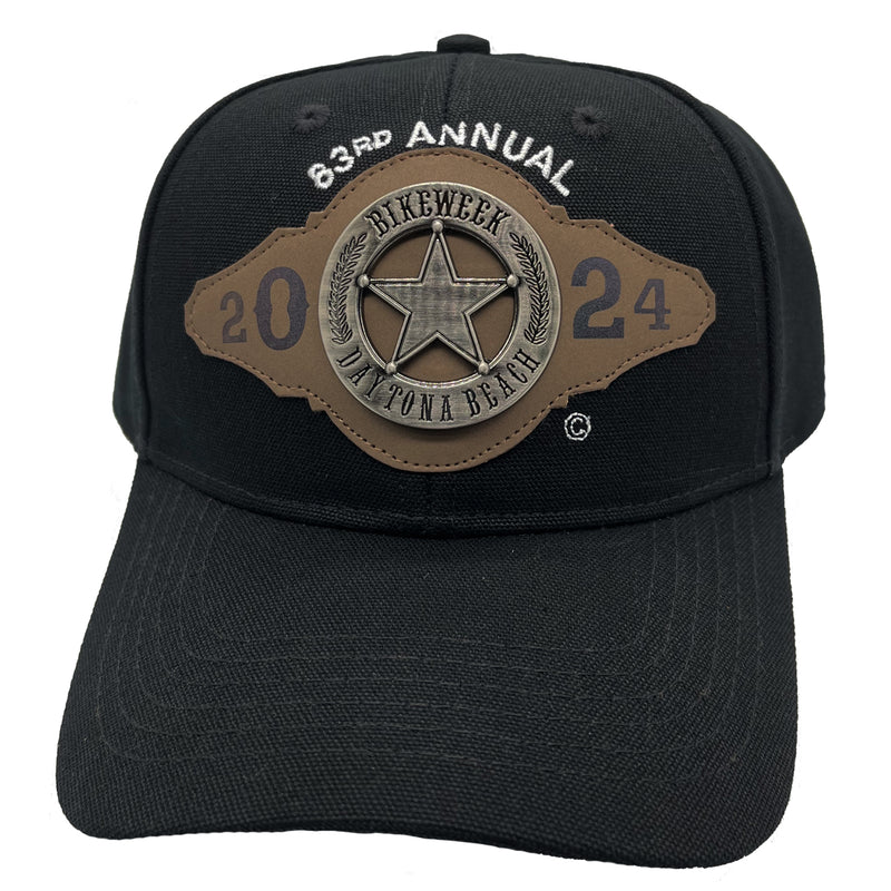 2024 Bike Week Daytona Beach Metal Star Badge Hat