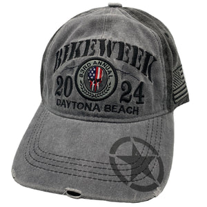 2024 Bike Week Daytona Beach Punisher Retro Zero Hat